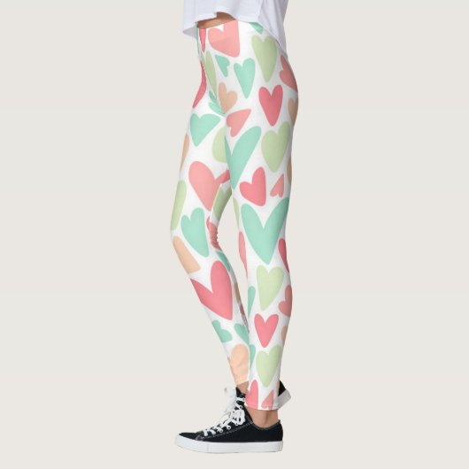 Leggings Saint Valentin Coeurs Pastel (Gauche)