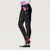 Leggings Saint Valentin Coeurs roses Festive Anniversaire (Gauche)