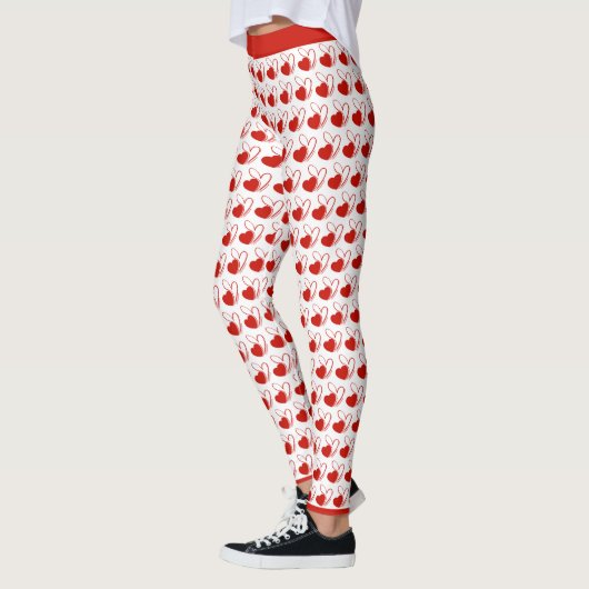 Leggings Saint-Valentin Coeurs Tordus (Gauche)