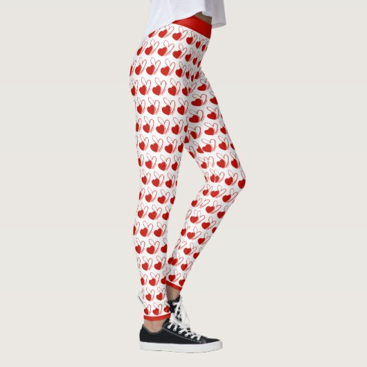 Leggings Saint-Valentin Coeurs Tordus (Droite)