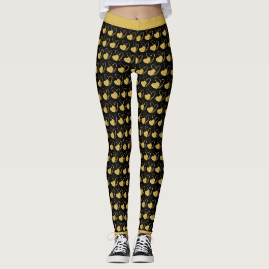 Leggings Saint-Valentin Coeurs Tordus (Devant)