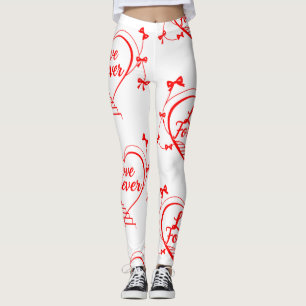Leggings Saint-Valentin : Coeurs, vaches et amour vous char