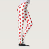Leggings Saint-Valentin Motif du coeur rouge Whimsiacl (Droite)