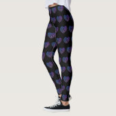 Leggings Saint-Valentin Piges du COEUR pourpre (Gauche)