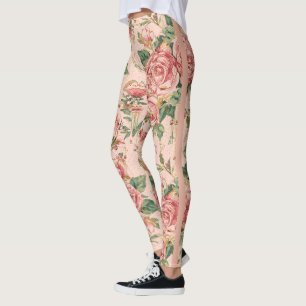 Leggings Saint-Valentin romantique avec de belles roses, ro