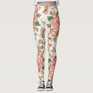Leggings Saint-Valentin romantique avec de belles roses, ro