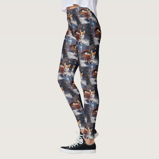 Leggings Saison de Noël de Corgi (Gauche)