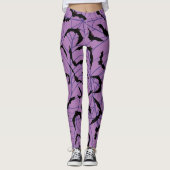 Leggings Saison Éffrayante de Bat Halloween (Devant)