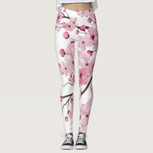 Leggings Sakura Arbre japonais en fleurs de cerisier