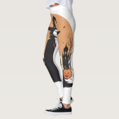 Leggings Sale mystique Chat noir avec Citrouille (Gauche)