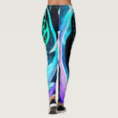 Leggings Salle de gym Electric Blue Tiger (Dos)