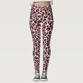 Leggings Salle de sport Leopard Rose (Devant)
