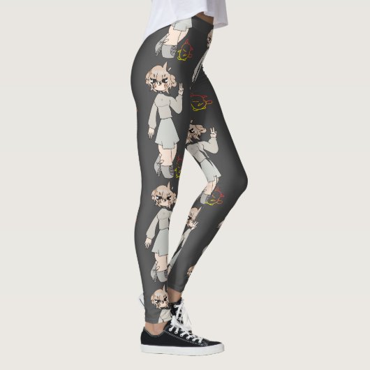 Leggings Salut fille bébé mignonne dessin (Droite)