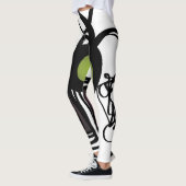 Leggings Salutations de Philydion : Abstrait noir & blanc (Gauche)