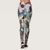 Leggings Samouraïs combattant sous des vagues (Dos)