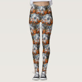 Leggings Samoyed Halloween Éffrayant (Devant)