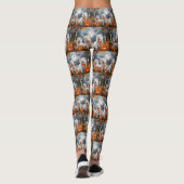 Leggings Samoyed Halloween Épouvantable (Dos)