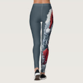 Leggings Samurai Père Noël Warrior Christmas Art Cadeau (Dos)
