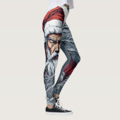 Leggings Samurai Père Noël Warrior Christmas Art Cadeau (Droite)