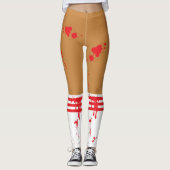 Leggings Sang de Pom-pom girl zombie éclaboussé (Devant)