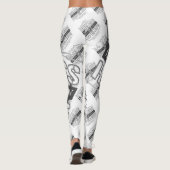 Leggings Sans-abri ne signifie pas sans espoir B&W (Dos)