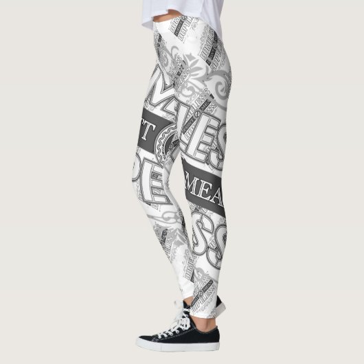 Leggings Sans-abri ne signifie pas sans espoir B&W (Gauche)