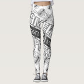 Leggings Sans-abri ne signifie pas sans espoir B&W (Devant)
