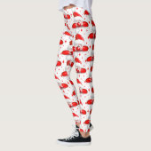 Leggings Santa Cartoon Cute Peeking Character © BluedarkArt (Gauche)
