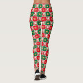Leggings Santa Claus Tartan Rétro Noël Plaid (Dos)