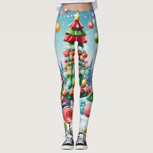Leggings Sapin de Noël (Devant)