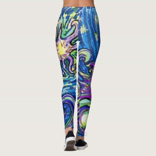 Leggings Sapin de Noël Cosmique (Dos)