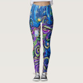 Leggings Sapin de Noël Cosmique (Devant)