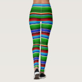 Leggings Sarape mexicaine rouge vert (Dos)