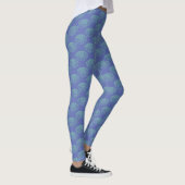 Leggings Sarcine de mer sarcelle sur fond bleu (Droite)