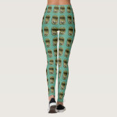 Leggings Sardines sur le vert (Dos)