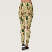 Leggings Sasquatch dans les arbres forestiers Bigfoot modèl (Dos)