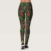 Leggings Sasquatch et arbres forestiers à pattes Bigfoot (Dos)