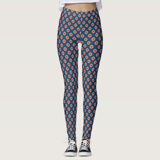 Leggings saumon Motif "Kanoko" - Fawn Spot (Devant)