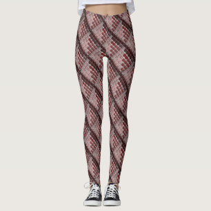 Leggings Saumon opaque aux cercles rouges, profondeur ou lo