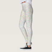 Leggings Saupoudrer de couleurs sur le blanc amusant (Gauche)