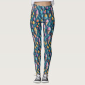 Leggings Saveurs amusantes mignonnes Motif de cône de crème (Devant)