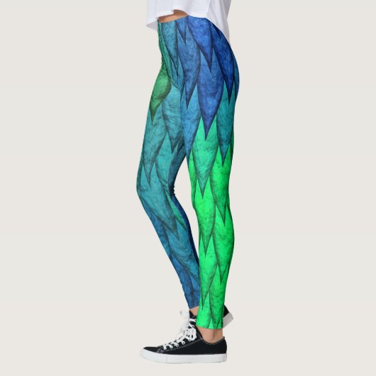 Leggings Scales de serpent bleu vert (Gauche)
