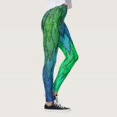 Leggings Scales de serpent bleu vert (Droite)