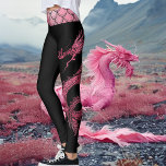 Leggings Scales d'iridescendance rose noir Dragon chinois<br><div class="desc">Cette conception a été créée par art numérique. Elle peut être personnalisée en cliquant sur le bouton personnaliser et en modifiant la couleur, en ajoutant un nom, des initiales ou vos mots préférés. Contactez-moi à l'adresse colorflowcreations@gmail.com si vous souhaitez que ce design soit disponible sur un autre produit. Achetez ma...</div>