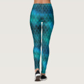 Leggings Scales Dragon Turquoise et Parties scintillant cha (Dos)