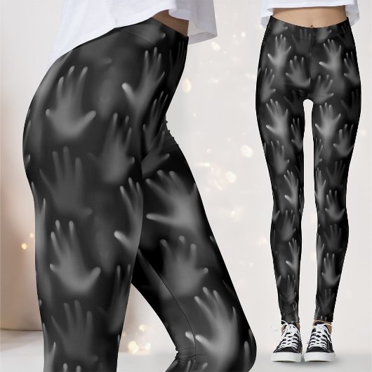 Leggings Scandale Hauné Âmes perdues Visages de mains gothi