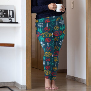 Leggings scandinave géométrique coloré