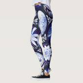 Leggings Scandinavian Blue Easter Egg Spring Floral (Gauche)