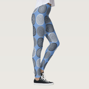 Leggings Scandinavian Circle Dots Mandala Pattern 3