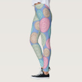 Leggings Scandinavian Flower Mandalas Pattern 1 (Gauche)